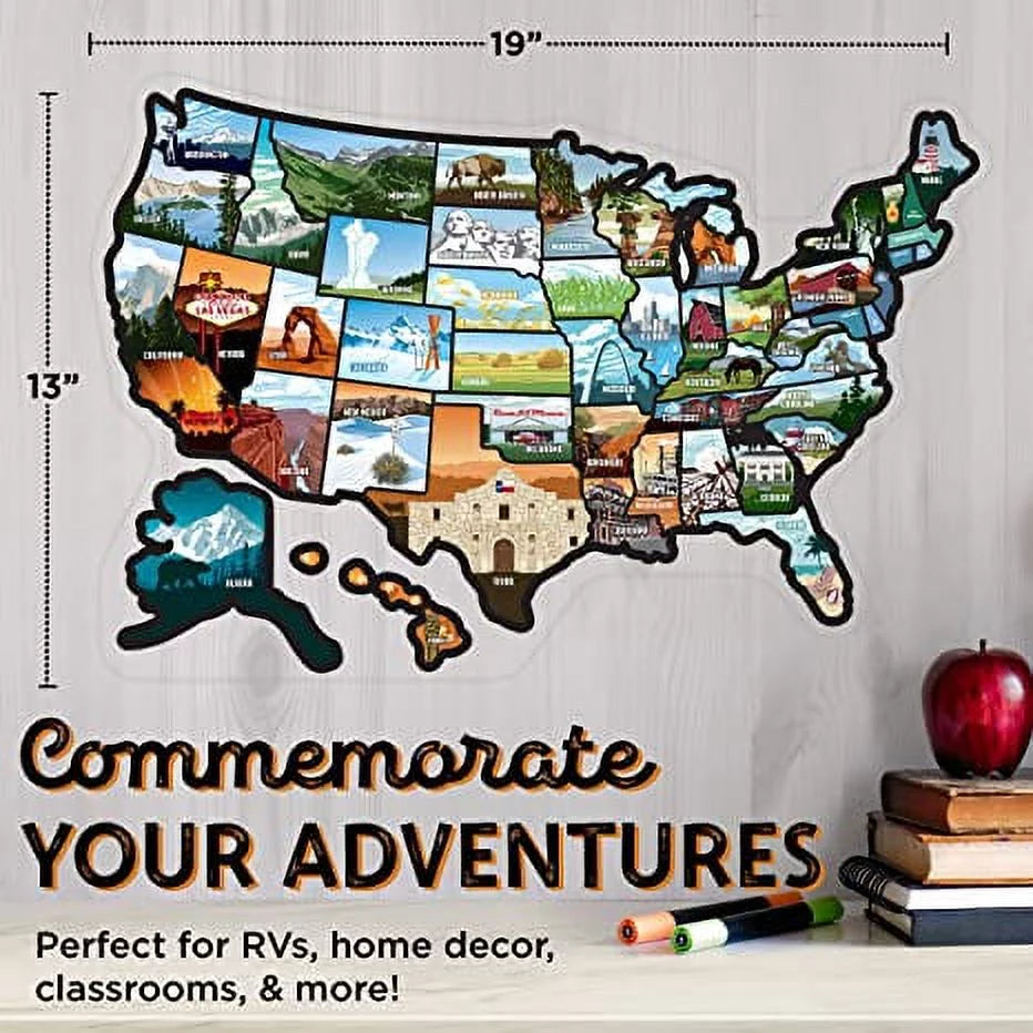 RV State Sticker Travel of The United States, Travel Trailer Camper Accessories