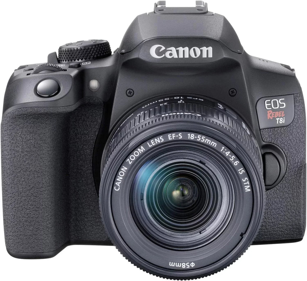 Camera Bundle for Canon EOS Rebel T8i DSLR Camera with EF-S 18-55mm f/4-5.6 IS STM Lens and Accessories Kit (64GB, Hand Grip Tripod, Flash, and More)