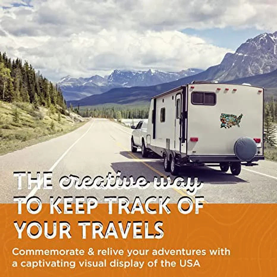 RV State Sticker Travel of The United States, Travel Trailer Camper Accessories