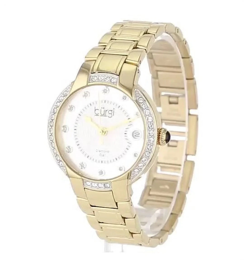 Women's Stainless Steel Diamond Date Gold-Tone Watch
