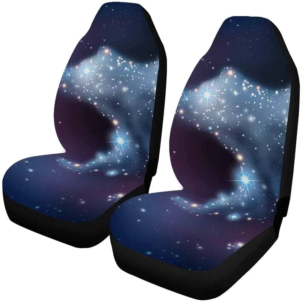 ZHANZZK Set of 2 Car Seat Shield Artistic Triangle Yurt Pyramid Universal Auto Front Seats Protector Fits for Car,SUV Sedan,Truck
