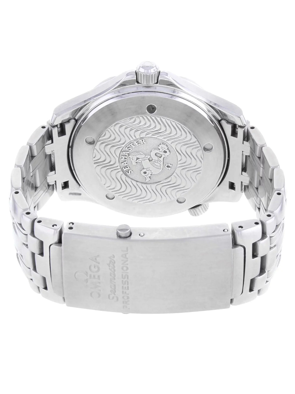Omega Seamaster 41mm Diver 300m Steel Blue Wave Dial Automatic Men Watch 2532.80
