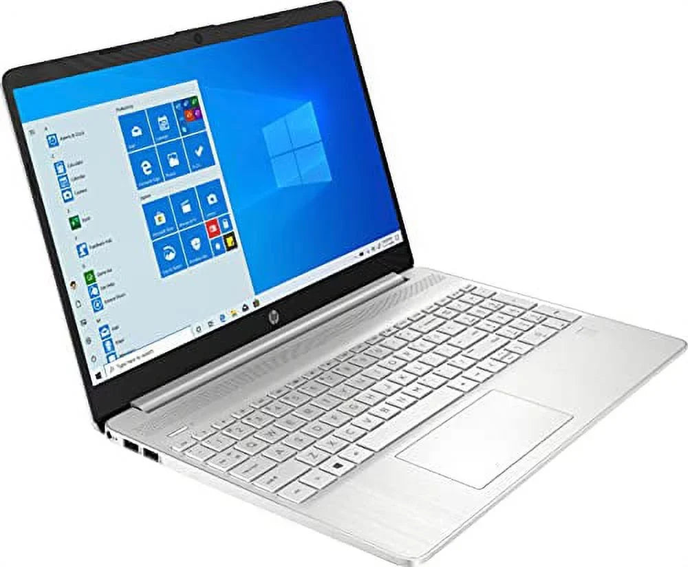 HP 2022 15.6" HD Touchscreen Laptop PC Intel 11th Gen 4-Core i5-1135G7 12GB DDR4 RAM 256GB NVMe SSD Intel Iris Xe Graphics Webcam HDMI Fingerprint USB C Windows 10 Home Silver w/RE 32GB USB 3.0 Drive