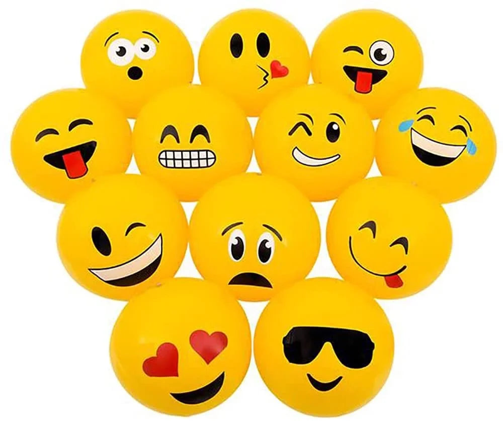 24 EMOJI BEACH BALLS 16" BEACHBALL EMOTICON BALL POOL PARTY FAST SHIPPING