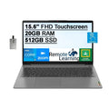 Lenovo 2021 Ideapad 3 15.6" FHD Touchscreen Laptop Computer, Intel Core i5-1135G7, 20GB RAM, 512GB PCIe SSD, Backlit Keyboard, Iris Xe Graphics, HD Webcam, Dolby Audio, Win 11S, Grey, 32GB USB Card