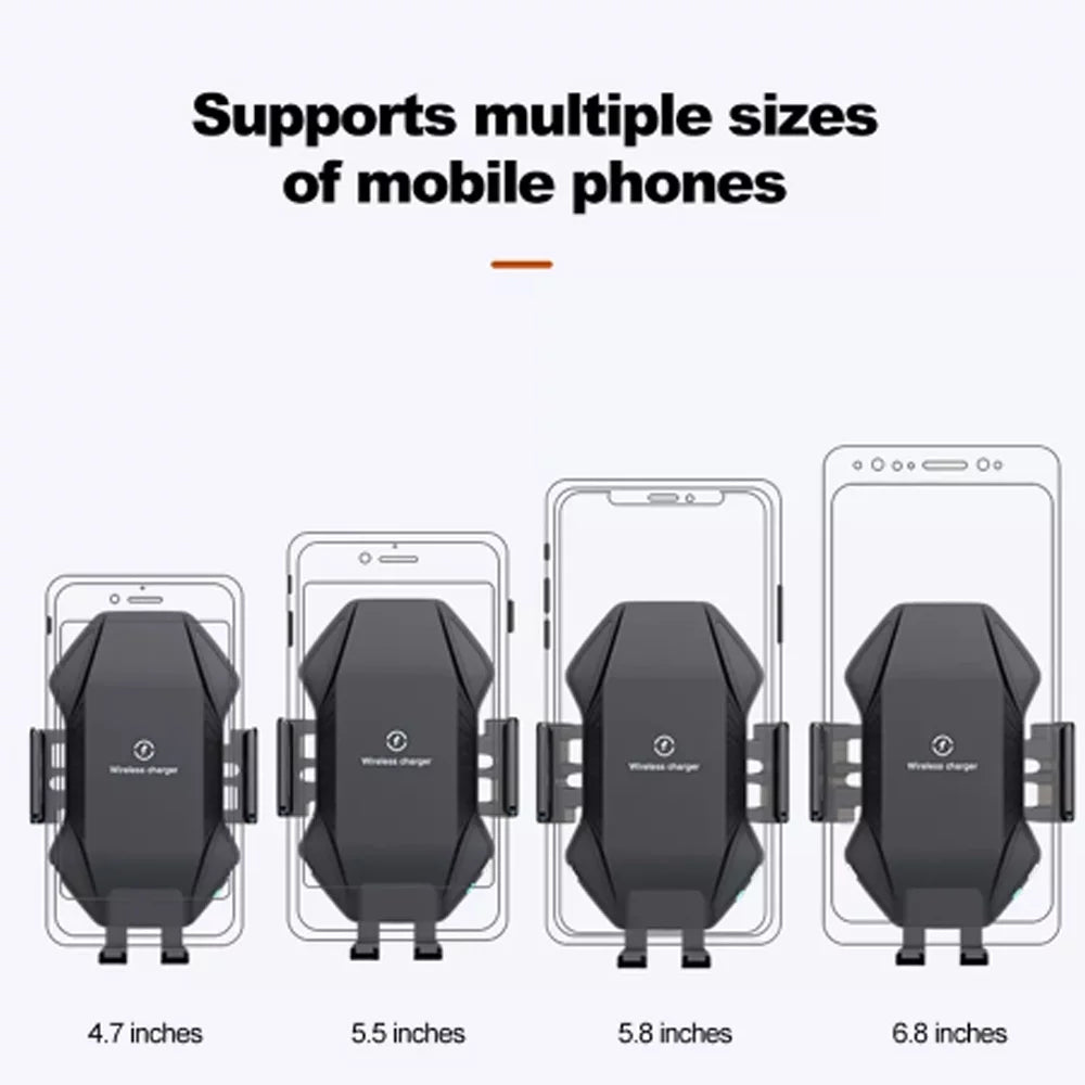 Wireless Car Charger, Saoqi 10W Smart Sensor Auto Clamping Air Vent Dashboard Windshield Car Phone Holder Mount, Compatible for iPhone, Samsung, Google, LG, etc