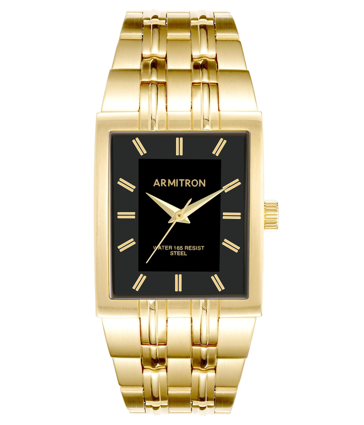 Armitron Mens Dress Watch with Gold Tone Metal Band