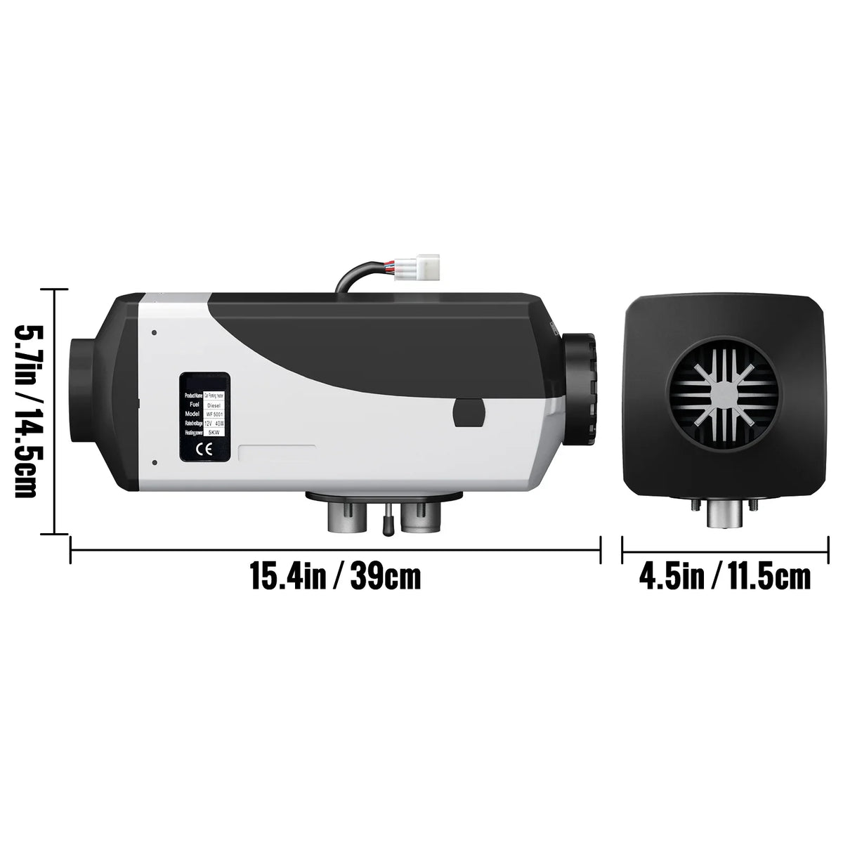 SKYSHALO 5KW Diesel Air Heater 10L Tank Diesel Heater 12V Diesel Parking Heater Muffler with LCD Thermostat and Remote Control for RV Bus Trailer Motorhomes and Ship