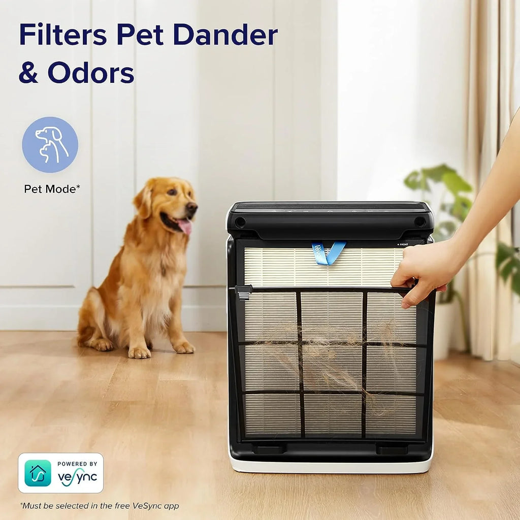 LEVOIT Air Purifiers for Home Large Room Bedroom Up to 1110 Ft² with Air Grade and Light Sensors, Smart WiFi, Washable Filters, HEPA Filter Captures Pet Hair, Allergies, Dust, Smoke, Vital 100S