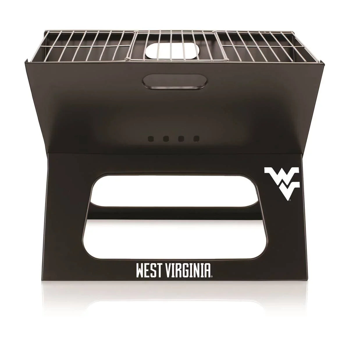 West Team Sports Mountaineers Portable Folding Charcoal BBQ Grill