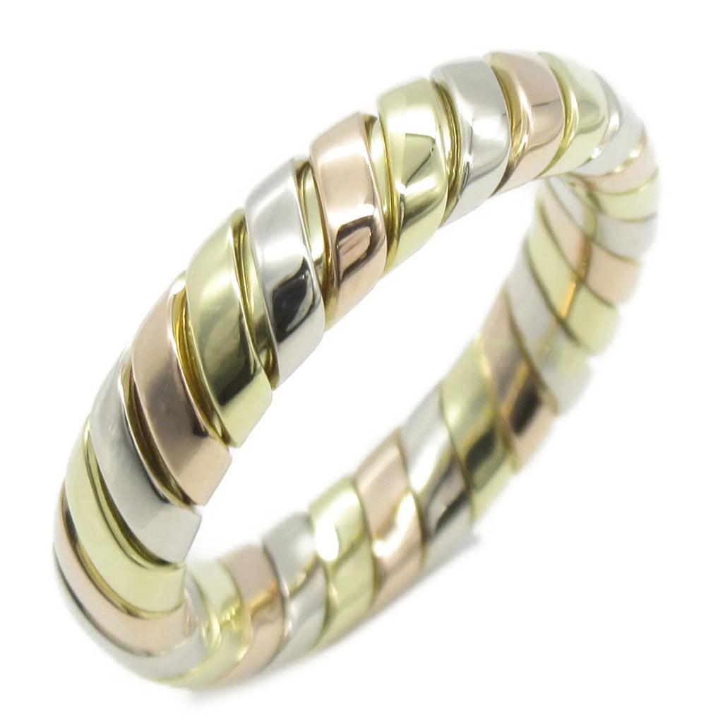 Pre-Owned BVLGARI Tubogas ring Ring Gold K18 (Yellow Gold) K18PG(Rose Gold) Gold (Good)