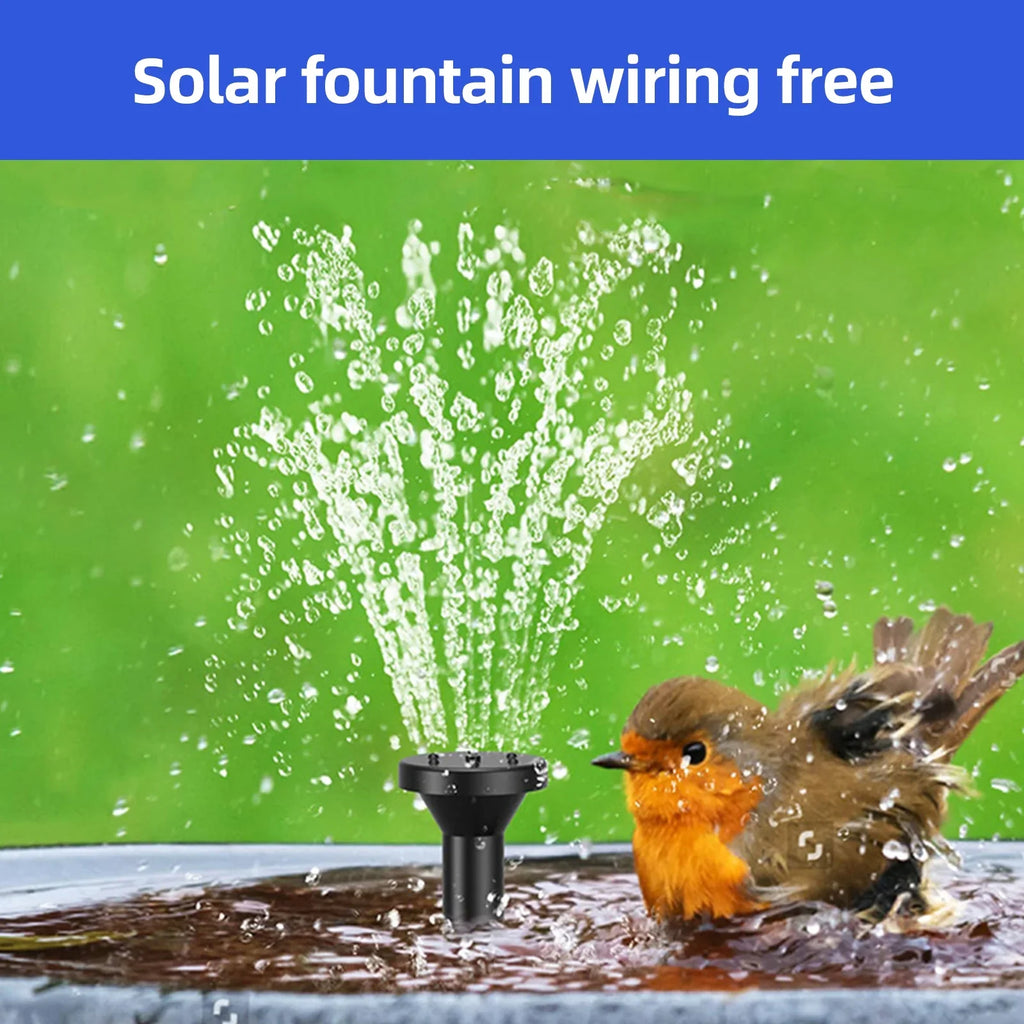 Andoer Fountain,Water Pipe And Pond Pump Rate Submersible Water And Stakes With 8 Nozzles 1.5w Solar Water Pond/pool/fish Stakes Solar Powered 8 Nozzles 9.84ft Solar Powered Pond Pump With 8 Huiop