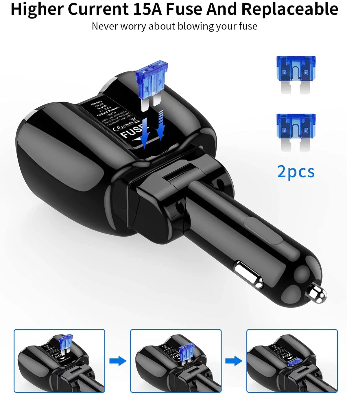 ?Upgraded? ette Lighter Splitter, SUPERONE 180W 2-Socket ette Lighter Adapter with Dual QC3.0 and 20W PD USB C Car Charger Splitter for GPS/Dash Cam/Laptop/iPad/iPhone 13 Pro Max/13/12/11