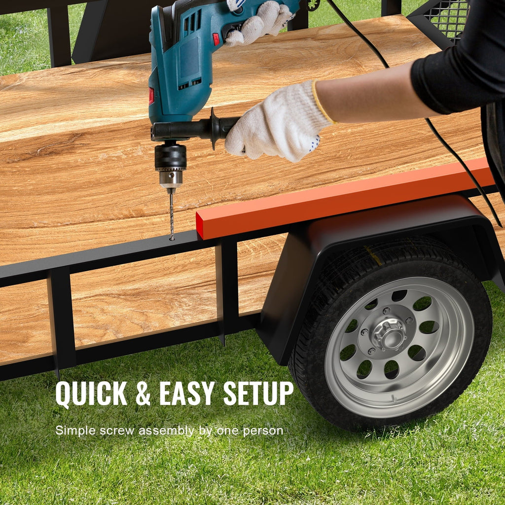 BENTISM Tailgate Utility Trailer Gate & Ramp Lift Assist System 180 lbs Capacity
