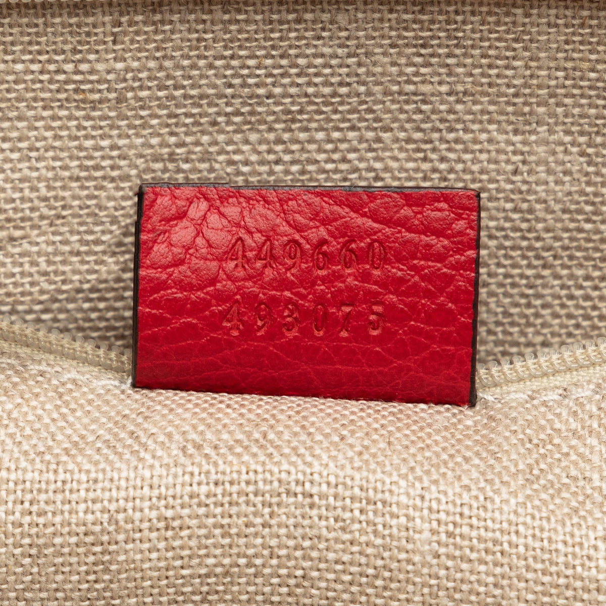 Pre-Owned Authenticated Gucci Convertible GG Charm Dome Satchel Calf Leather Red Unisex (Good)