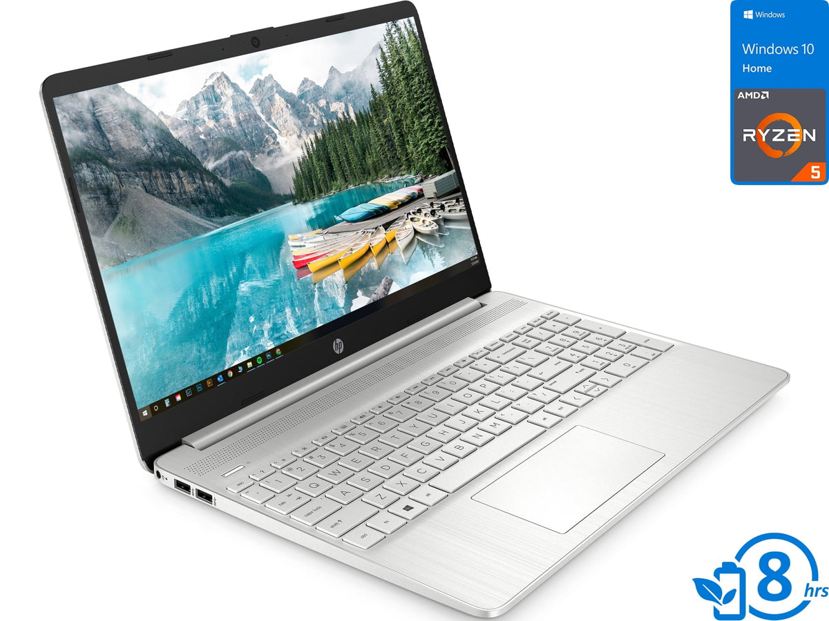 HP 15 Laptop, 15.6" FHD Display, AMD Ryzen 5 5500U Upto 4.0GHz, 32GB RAM, 1TB NVMe SSD, Vega 6, HDMI, Card Reader, Wi-Fi, Bluetooth, Windows 10 Home
