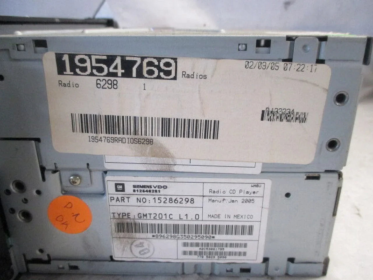 Pre-Owned 2005 2006 2007 Saturn Relay AM FM CD Radio Receiver OEM (Good)