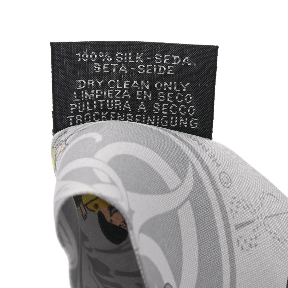Pre-Owned HERMES Twilly EX-LIBRIS LES PARISIENNES Grey Women's 100% Silk Scarf Muffler (Good)