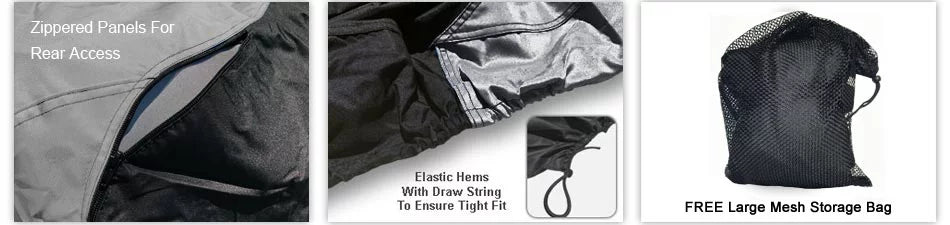 Weatherproof Jet Ski Protection For KAWASAKI Jet Ski Ultra 300X 2007-2013 - GRAY / Black Color - All Weather - Trailerable - Protects from Rain, Sun, And More! Includes Trailer Straps And Storage Bag