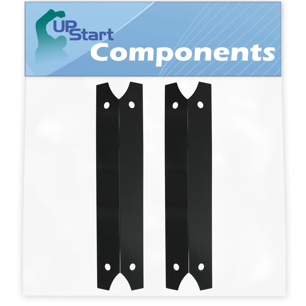 2-Pack BBQ Grill Heat Shield Plate Tent Replacement Parts for Charmglow 810-7600-S - Compatible Barbeque Porcelain Steel Flame Tamer, Flavorizer Bar, Vaporizer Bar, Burner Protection 17 3/4"