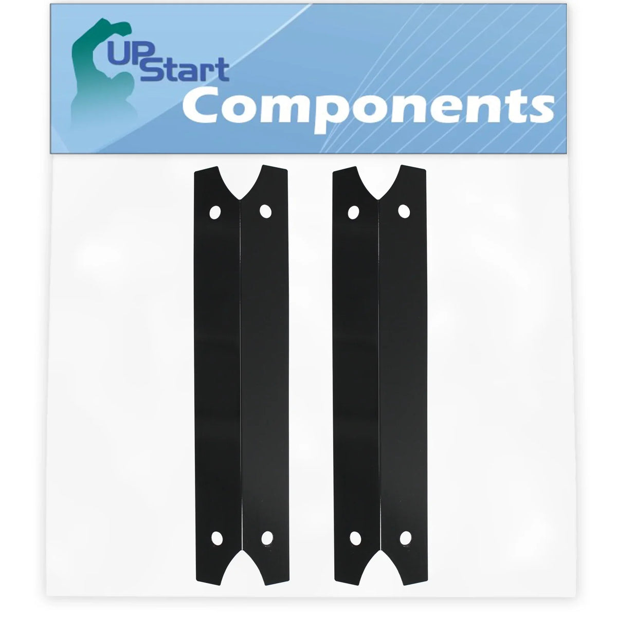 2-Pack BBQ Grill Heat Shield Plate Tent Replacement Parts for Charmglow 810-7600-S - Compatible Barbeque Porcelain Steel Flame Tamer, Flavorizer Bar, Vaporizer Bar, Burner Protection 17 3/4"