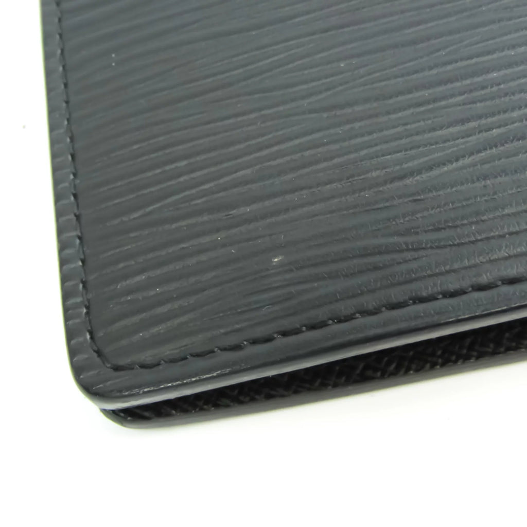 Pre-Owned Louis Vuitton Epi Portefeuille Brazza M60622 Men's Epi Leather Long Wallet (bi-fold) Noir (Good)