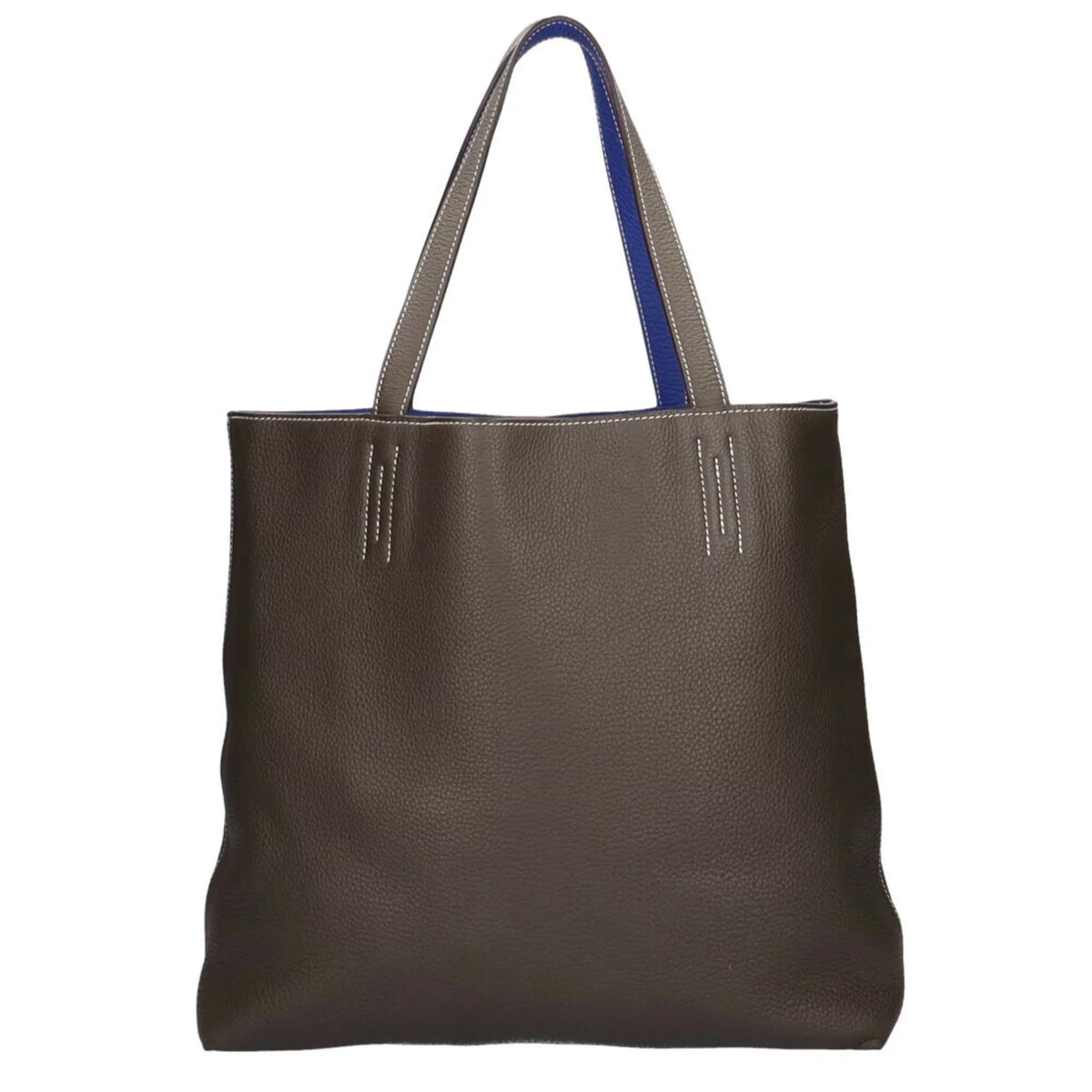 Pre-Owned Hermes HERMES Double Sense Tote Bag Taurillon Clemence Etain Women's (Good)
