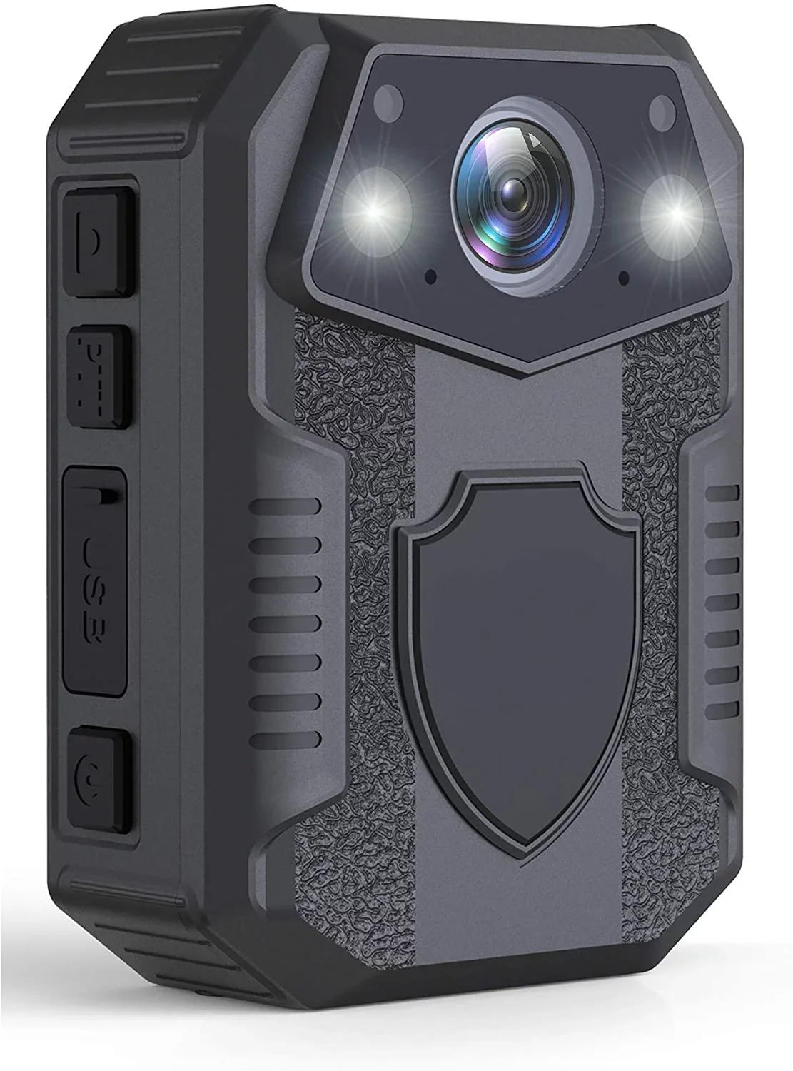 Police Security Video Body Camera - HD 1920x1080p Rechargeable Wireless Waterproof Wearable Law Enforcement Mini Surveillance Cam, Audio Video Recording, Night Vision, Motion Detector - PPBCM8