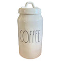 Rae Dunn COFFEE Ceramic Canister 8" tall with Black LL Letters Kitchen