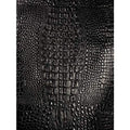 Vinyl Fabric Crocodile Fake Leather Upholstery 54" Wide Sold By The Yard (SEMI Glossy Black)