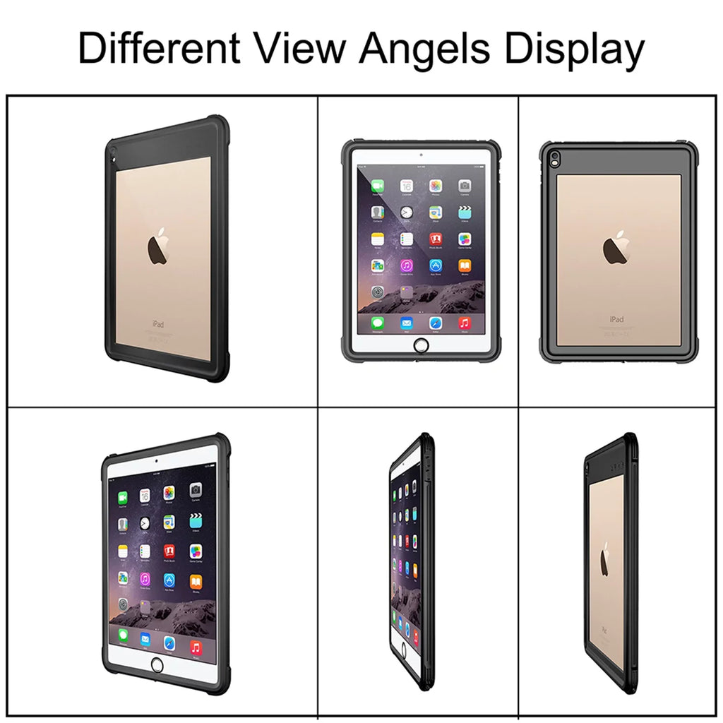 Protection iPad Air 3 Case 2019 Waterproof, iPad Pro 10.5 Case Rugged Full Body Protective Transparent Wrap with Built in Screen Protector Shockproof Case for iPad Air 3 2019/ iPad Pro 10.5 2017,Black