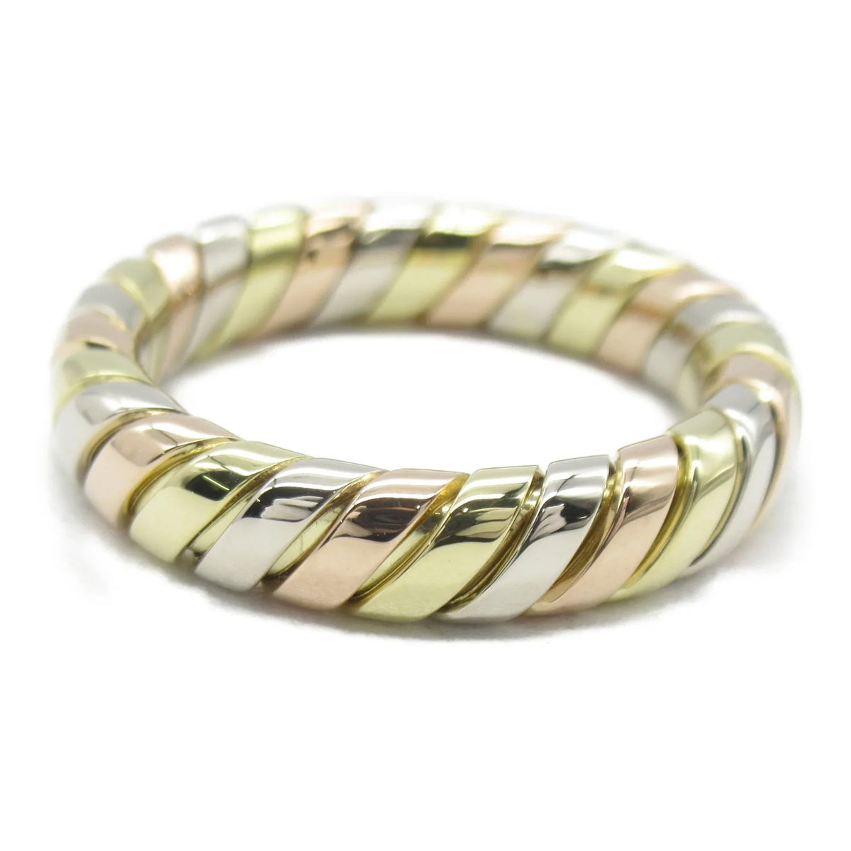 Pre-Owned BVLGARI Tubogas ring Ring Gold K18 (Yellow Gold) K18PG(Rose Gold) Gold (Good)