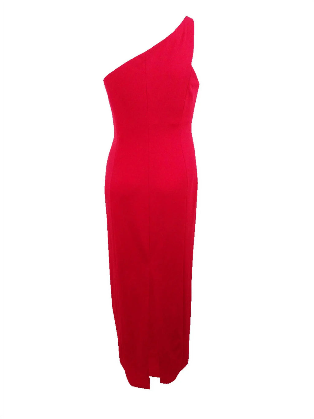 Calvin Klein Women's Slit One-Shoulder Gown (14, Red)