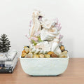 Ferrisland 3-Tier Seahorse And Shell Tabletop Water Fountain With LED Lights