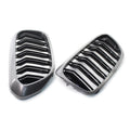 NS Front Grill Keney Grille Protection Trim for BMW 5 Series G30 G31 G38 530i 540i 2017 2018 2019, Carbon Fiber Style