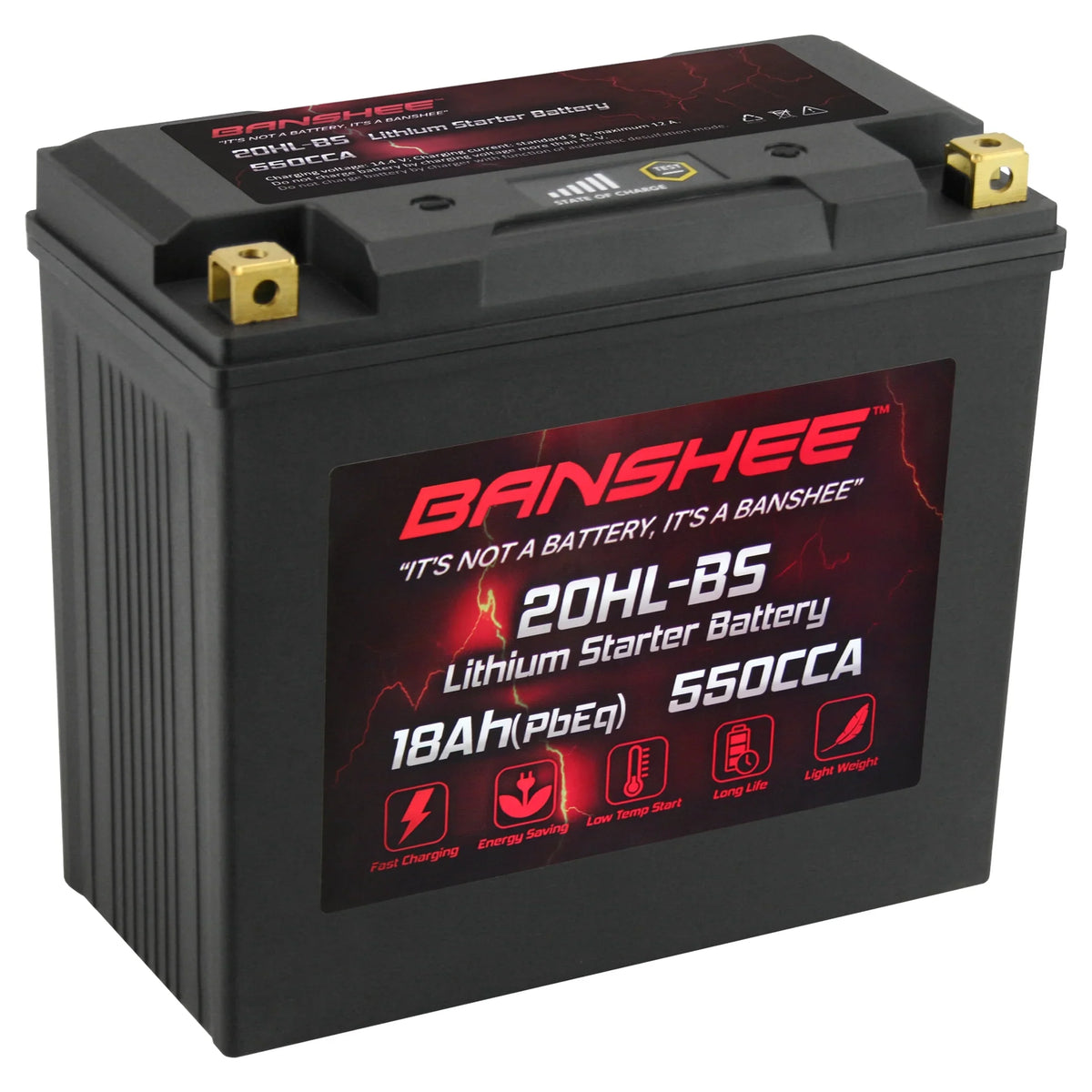 Banshee YTX20L-BS LiFePO4 Motorsports Battery Compatible with Yamaha EX1050 EXR 2019 to 2019