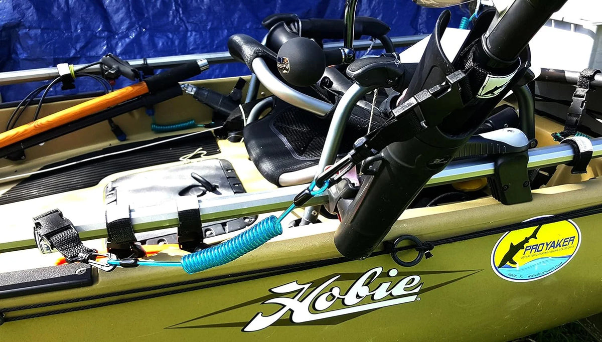 PROYAKER Dual Strap, Fishing Rod, Paddle or Stakeout Pole for Hobie H-Rail or Ship Rails